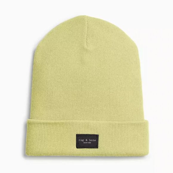 RAG & BONE 'Addison' Wool Beanie in Yellow - Picture 1 of 4